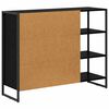 vidaXL Meuble d'appoint Ch&ecirc;ne noir 96,5 x 30 x 75 cm Bois d'ing&eacute;nierie