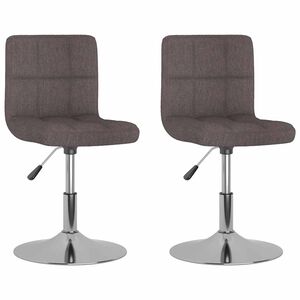 vidaXL Chaises pivotantes &agrave; manger lot de 2 taupe tissu