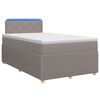 vidaXL Lit boxspring avec matelas Taupe 120 x 190 cm Tissu