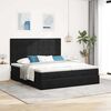 VidaXL Cadre de lit ottoman avec matelas noir 160x200 cm velours