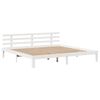 vidaXL Lit bibliothèque sans matelas blanc 180x200 cm bois pin massif