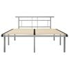vidaXL Cadre de lit sans matelas gris m&eacute;tal 140x200 cm