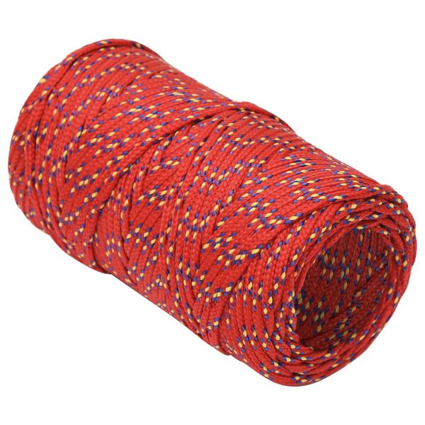 vidaXL Corde de bateau Rouge 2 mm 25 m Polypropylène