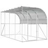 vidaXL Poulailler contre le mur Argent&eacute; 600 x 150 x 215 cm