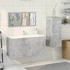 vidaXL Ensemble de meubles de salle de bain 3 pcs gris b&eacute;ton