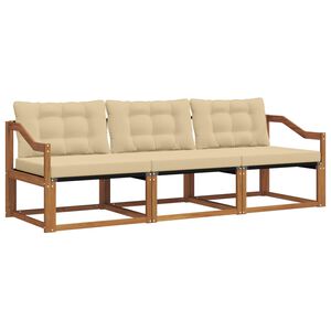 vidaXL Ensemble de canap&eacute;s d'ext&eacute;rieur 3 pcs Naturel et Beige