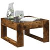 vidaXL Table basse avec LED infini ch&ecirc;ne fum&eacute; 50x53x30 cm