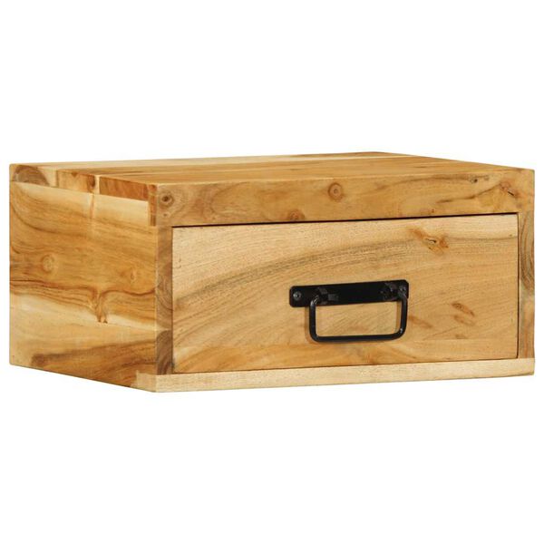 vidaXL Tables de chevet murales 2 pcs bois massif d'acacia