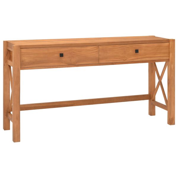 vidaXL Bureau avec 2 tiroirs 140x40x75 cm Bois de teck