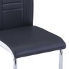 vidaXL Chaises à manger cantilever lot de 4 noir similicuir