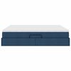 vidaXL Lit avec rangement et matelas Bleu 200 x 200 cm Polyester