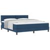 vidaXL Lit boxspring avec matelas avec matelas Bleu 180 x 200 cm tissu
