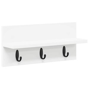 vidaXL Porte-manteau mural Montage mural Blanc 40 x 10,5 x 18 cm