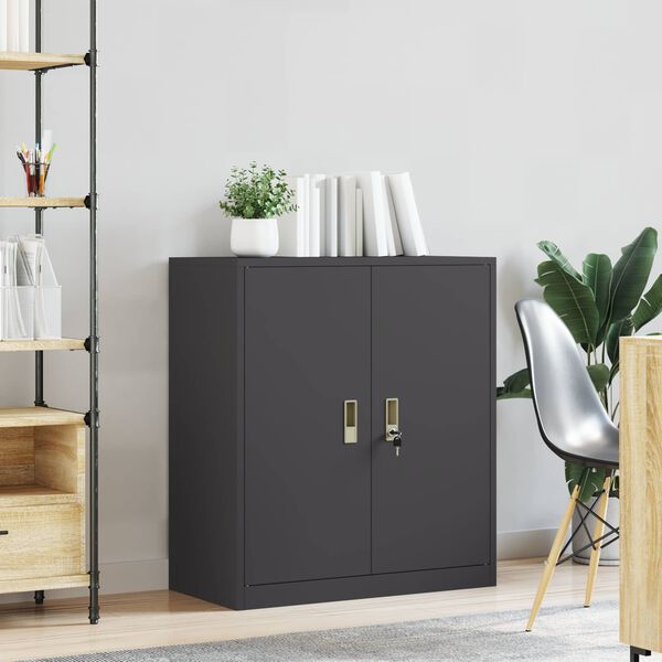 vidaXL Armoire de rangement Noir 80 x 40 x 90 cm Acier