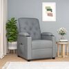 vidaXL Fauteuil inclinable &eacute;lectrique Gris clair Tissu