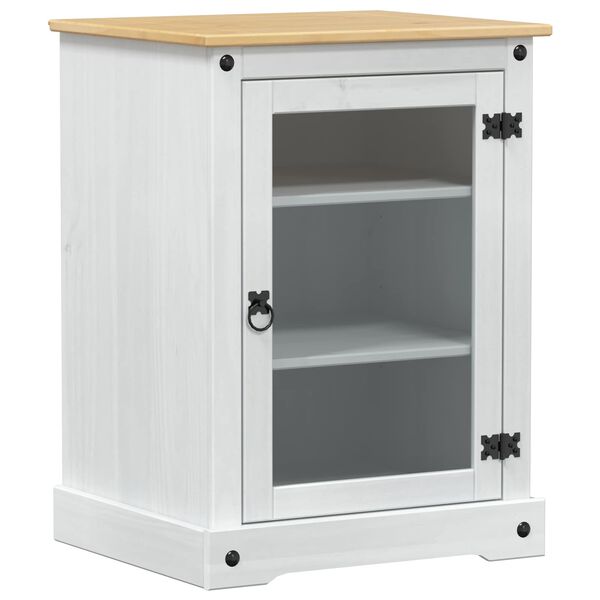 vidaXL Cabinet HiFi Blanc 60 x 50 x 82 cm Pin massif
