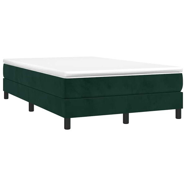vidaXL Sommier &agrave; lattes de lit avec matelas vert fonc&eacute; 120x190 cm