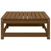 vidaXL Repose-pied de jardin et coussin Marron miel Bois de pin massif