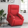 vidaXL Fauteuil inclinable de massage Rouge Similicuir