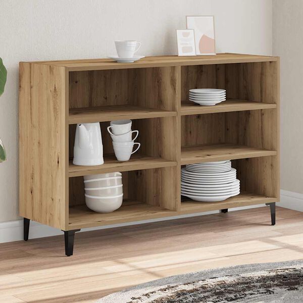 vidaXL Buffet ch&ecirc;ne artisanal 103,5x35x70 cm bois d'ing&eacute;nierie