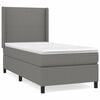 vidaXL Sommier &agrave; lattes de lit et matelas Gris fonc&eacute; 90x190 cm Tissu