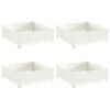vidaXL Bordure de Pelouse 4 pc 60 x 60 x 20 cm Acier Blanc