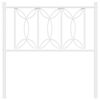 vidaXL T&ecirc;te de lit de remplacement m&eacute;tal blanc 75 cm
