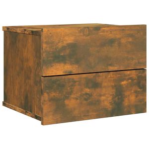 vidaXL Table de chevet Ch&ecirc;ne fum&eacute; 40x30x30 cm Bois d'ing&eacute;nierie