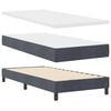 vidaXL Lit &agrave; ressorts avec matelas Gris fonc&eacute; 100 x 200 cm Velours