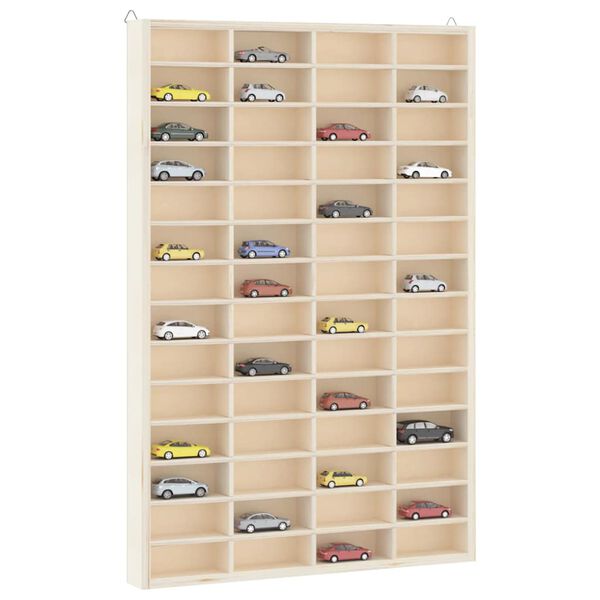 vidaXL Vitrine de collection en bois avec 56 compartiments 40 x 4,5 x 60 cm