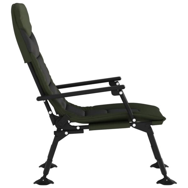 vidaXL Chaise de p&ecirc;che avec accoudoir pliable vert
