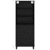 vidaXL Haut Armoire Ch&ecirc;ne noir 69,5 x 34 x 180 cm Bois d'ing&eacute;nierie