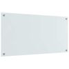 vidaXL Protection de cuisine 2 pcs Blanc 100 x 50 cm verre trempé