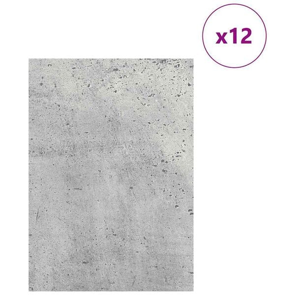 vidaXL Panneaux d&eacute;coratifs 12 pcs Gris b&eacute;ton 21 x 30 x 0,27 cm