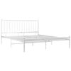 vidaXL Cadre de lit sans matelas blanc m&eacute;tal 200x200 cm