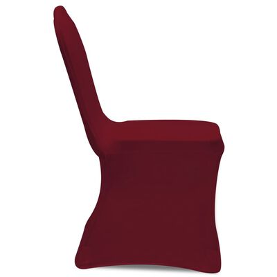 vidaXL Housses élastiques de chaise Bordeaux 18 pcs