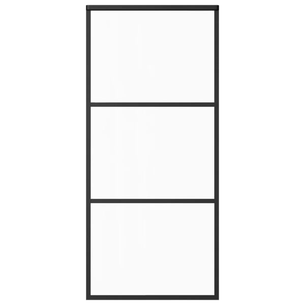 vidaXL Porte coulissante et quincaillerie Verre et Aluminium 90x205 cm