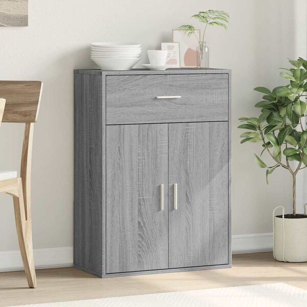 vidaXL Buffet sonoma gris 60x30x84 cm bois d'ing&eacute;nierie