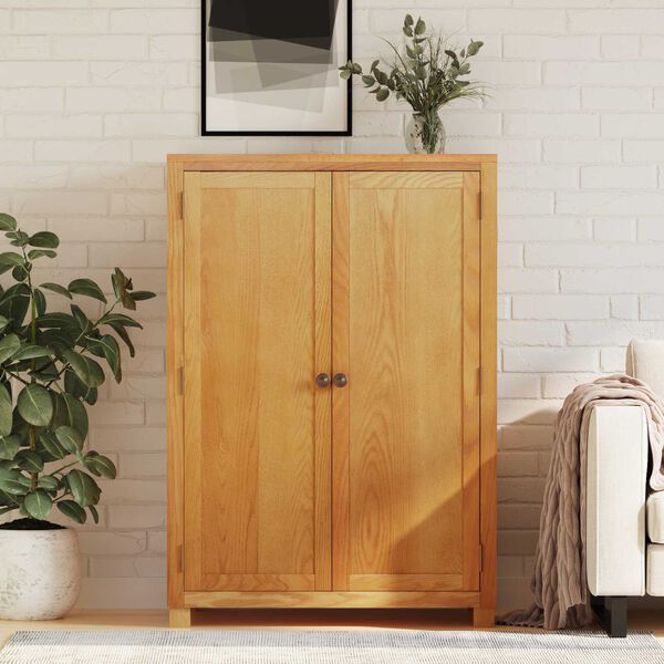 vidaXL Armoire avec stockage avec porte Marron Bois d'ing&eacute;nierie