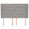 vidaXL T&ecirc;te de lit avec oreilles Gris clair 163x23x118/128 cm Tissu