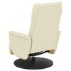 vidaXL Fauteuil inclinable de massage et repose-pieds crème similicuir