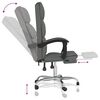 vidaXL Fauteuil inclinable de bureau Gris fonc&eacute; Tissu
