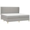 vidaXL Sommier &agrave; lattes de lit avec matelas Gris clair 200x200cm Tissu