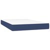 vidaXL Sommier &agrave; lattes de lit matelas et LED bleu 120x190 cm tissu
