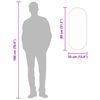 vidaXL Miroir mural Dor&eacute; 80x35 cm Ovale