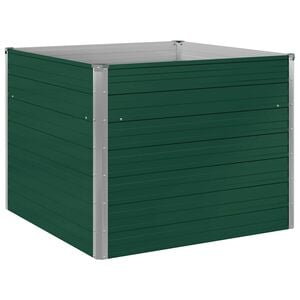 vidaXL Jardini&egrave;re 100 x 100 x 77 cm Acier galvanis&eacute; Vert