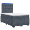 vidaXL Lit boxspring avec matelas Gris fonc&eacute; 120 x 190 cm Velours