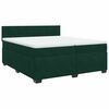 vidaXL Sommier &agrave; lattes de lit et matelas Vert fonc&eacute; 200x200cm Velours