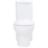 vidaXL Toilette d'angle en céramique pour salle de bains blanc