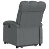 vidaXL Fauteuil inclinable de massage &eacute;lectrique Gris fonc&eacute; Tissu